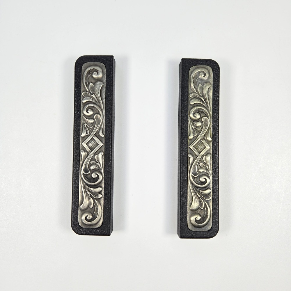 Vintage Selandia Denmark‎ Removable Handles Stainless Steal Pan MCM Rosemaling